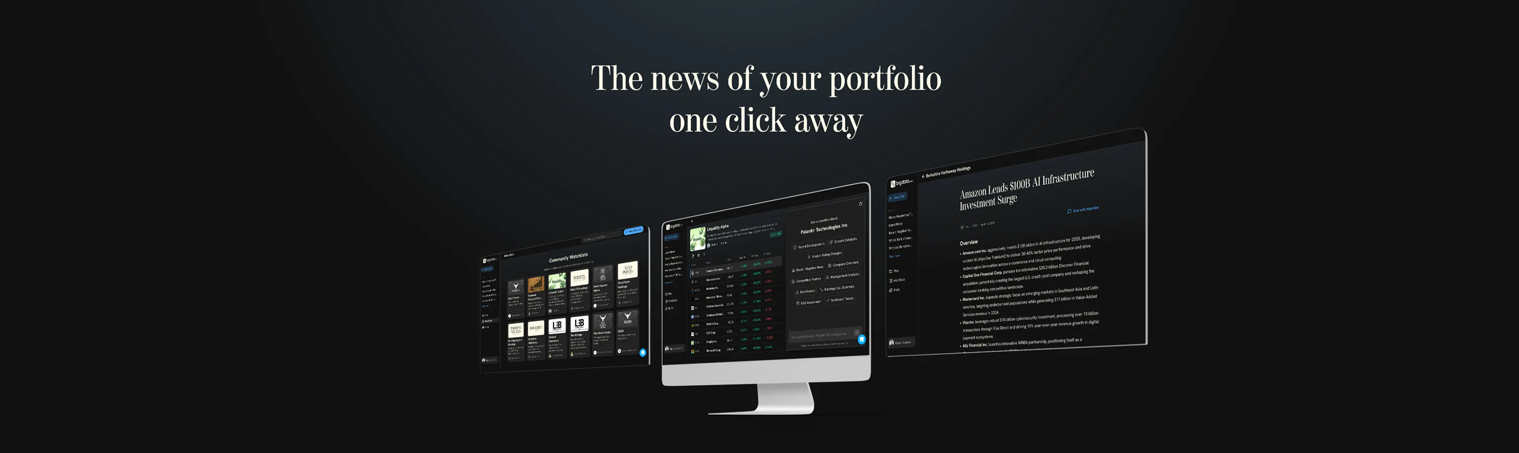 Bigdata Watchlists, final product on desktop and mobile