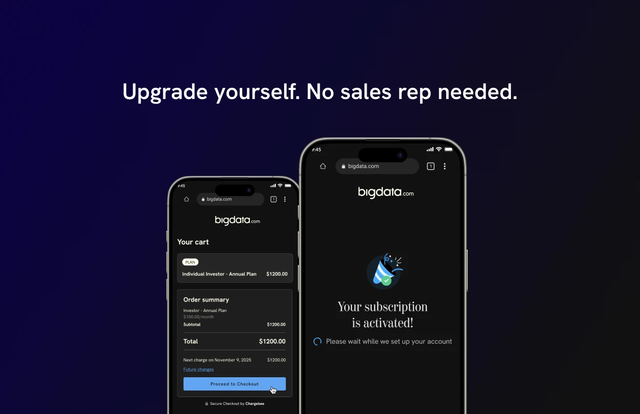 Bigdata trial ended screen with upgrade path